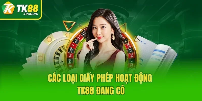 Các loại giấy phép hoạt động TK88 đang có