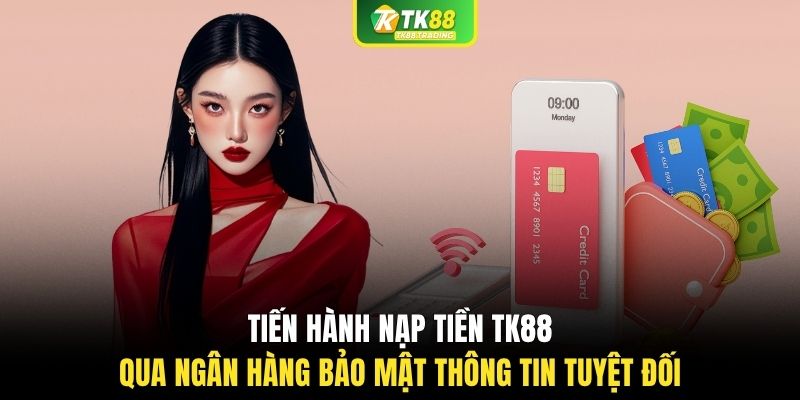 Tiến hành nạp tiền TK88 qua ngân hàng bảo mật thông tin tuyệt đối